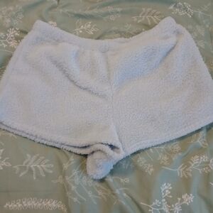PINK Victoria's Secret Plush Lounge Shorts - Light Blue